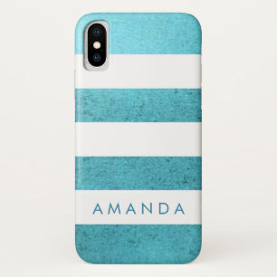 Preppy chic BLUE GLITZER personalisiert gestrichen Case-Mate iPhone Hülle
