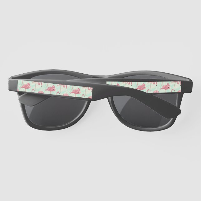 Preppy Chic Elegant rosa Flamingo Muster (Rückseite)