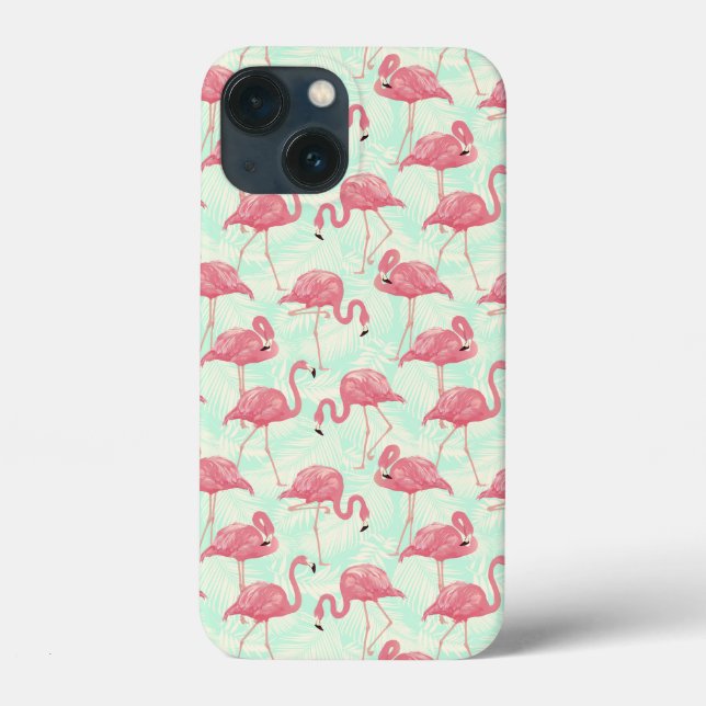 Preppy Chic Elegant rosa Flamingo Muster Case-Mate iPhone Hülle (Rückseite)