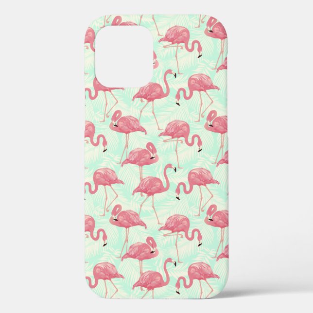 Preppy Chic Elegant rosa Flamingo Muster Case-Mate iPhone Hülle (Rückseite)