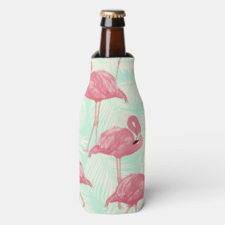 Preppy Chic Elegant rosa Flamingo Muster Flaschenkühler