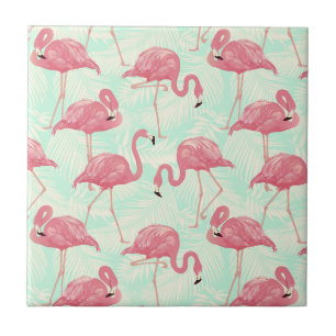 Preppy Chic Elegant rosa Flamingo Muster Fliese