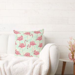 Preppy Chic Elegant rosa Flamingo Muster Kissen