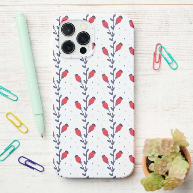 Preppy Chic Elegant Trendy Muster iPhone 12 Pro Max Hülle (Auf dem Schreibtisch)