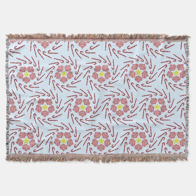 Preppy Christmas Pinwheel Decke (Vorderseite)