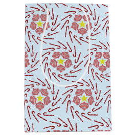 Preppy Christmas Pinwheel Mittlere Geschenktüte