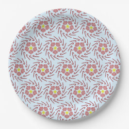 Preppy Christmas Pinwheel Pappteller