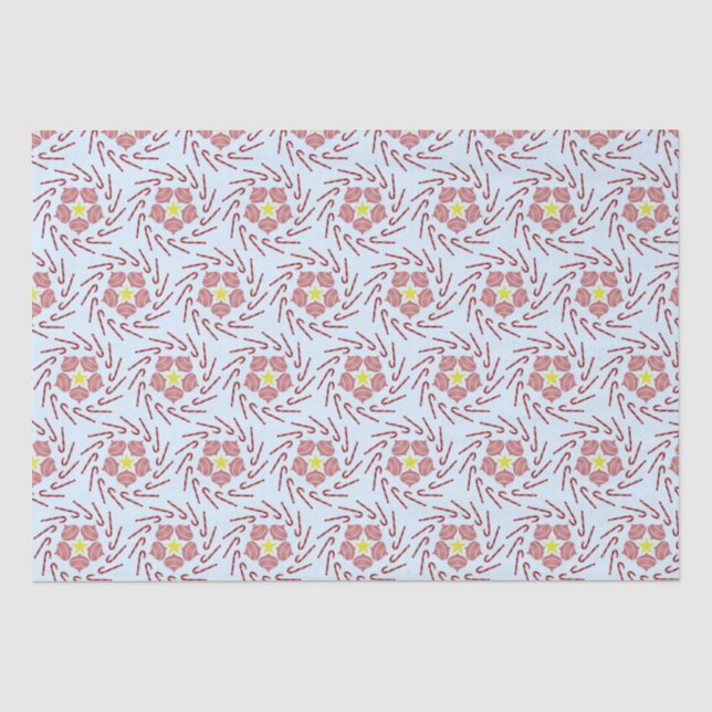 Preppy Christmas Pinwheel Seidenpapier (Vorderseite)