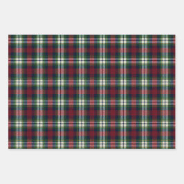Preppy Christmas Plaid Wrapping Paper Geschenkpapier Set
