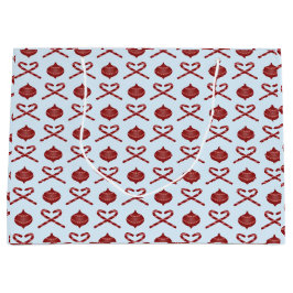 Preppy Christmas Ribbon Große Geschenktüte