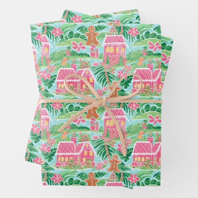 Preppy Christmas Wrapper Geschenkpapier Set (Beispiel)