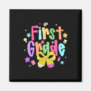Preppy Ck Zur Schule 1. Klasse Coquette Bow Mädche Magnet