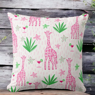 Preppy Classic Giraffen und Cosmopolitans Dschunge Kissen