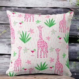 Preppy Classic Giraffen und Cosmopolitans Dschunge Kissen