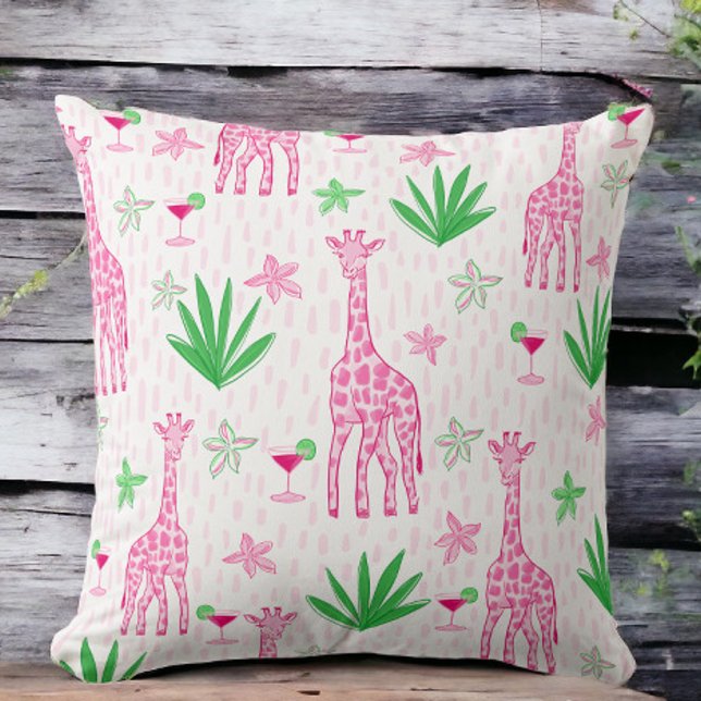 Preppy Classic Giraffen und Cosmopolitans Dschunge Kissen (Von Creator hochgeladen)