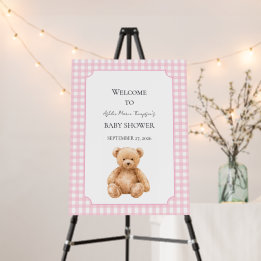 Preppy Classic Teddy Bear Baby Shower Schaumstoffp