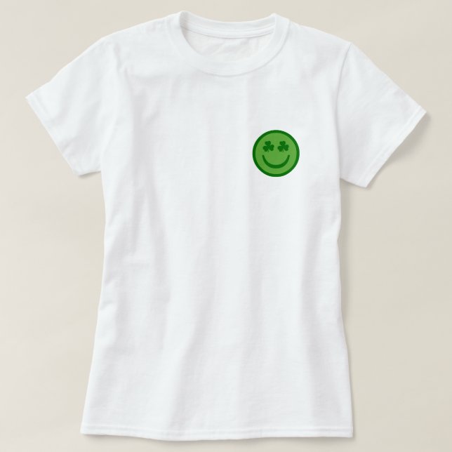 Preppy Clover Happy Face T-Shirt (Design vorne)