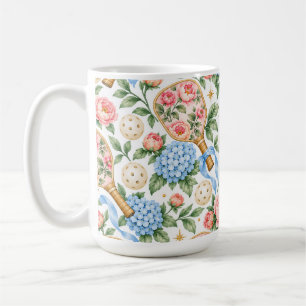 Preppy Coastal Chic Pickleball Blau & Rosé Kaffeetasse