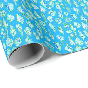 Preppy Coastes Muscheln am blauen Meer Geschenkpapier