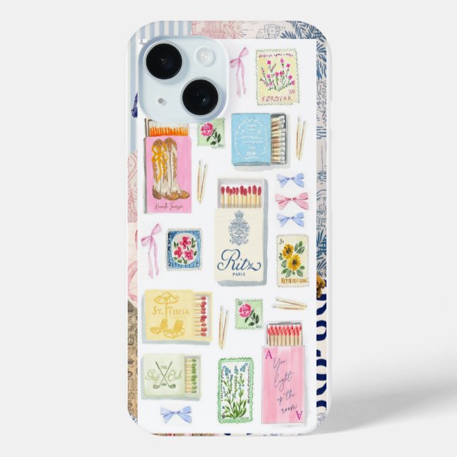 Preppy Collage, Summer Collage Phone Case (Rückseite)