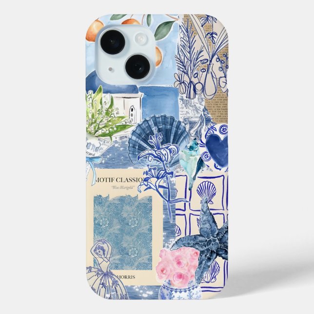 Preppy Collage, trendy Summer Collage Phone Case (Rückseite)