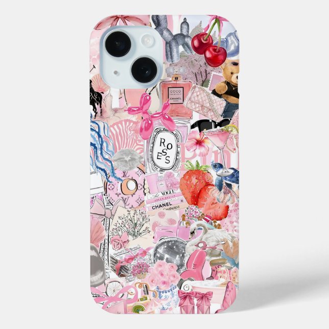 Preppy Collage, trendy Summer Collage Phone Case (Rückseite)