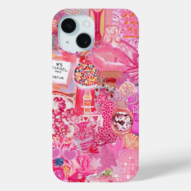 Preppy Collage, trendy Summer Collage Phone Case (Rückseite)