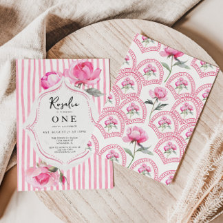 Preppy Coquette Grandmillenial Girl Birthday Einladung