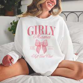 Preppy Coquette Mama Personalisiert Girl Mama Pink Sweatshirt