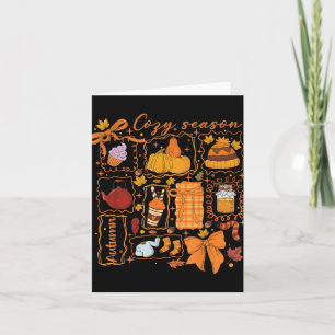 Preppy Cosy Season Fall Vibes Erntedank Hallowe Karte