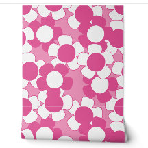 Preppy Daisy Allover Bloom – Hot Pink & Rosa