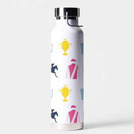 Preppy Derby Party Icons Trinkflasche