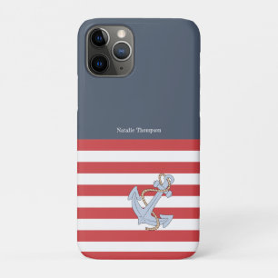 Preppy-Design Modernes, niedliches Navy-Blau Case-Mate iPhone Hülle