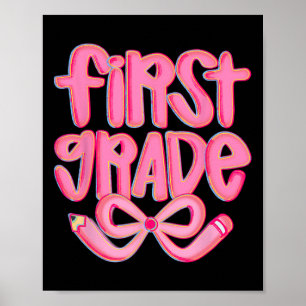 Preppy Erste Klasse Zurück zur Schule Coquette Bog Poster