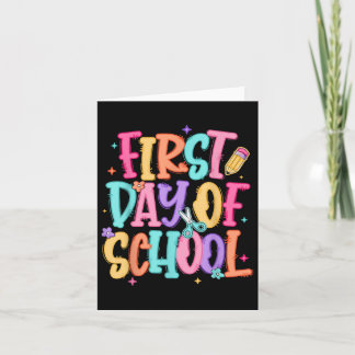 Preppy First Day School Lehrer Mädchen Kinder zurü Karte