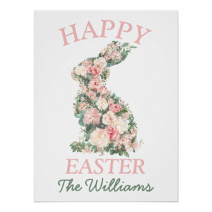 Preppy Floral Pastell Ostersonne Custom Zuhause Wa Poster
