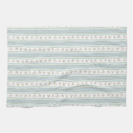 Preppy Floral Stripe Kitchen Towel Geschirrtuch