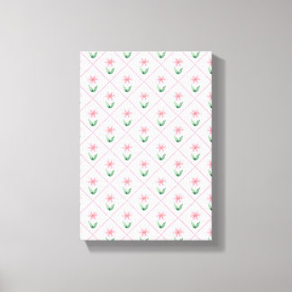 Preppy floral trellis grandmillenial leinwanddruck