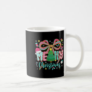 Preppy fröhlichen Coquette Bow Pink Weihnachten Kaffeetasse