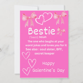 Preppy galentine feiertagskarte