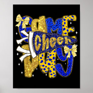 Preppy Game Day Football-Mama-Wimpel-Flagge-Jubel Poster