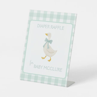 Preppy-Gans-Baby-Party-Windel-Raffle Sockelschild