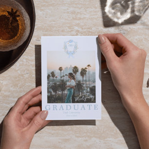 Preppy Gingham Abschluss Foto Ankündigung