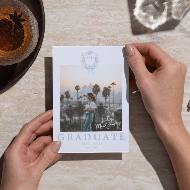 Preppy Gingham Abschluss Foto Ankündigung (Von Creator hochgeladen)