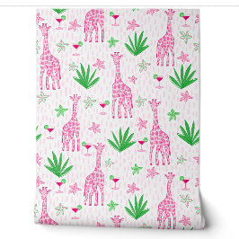 Preppy Giraffes Cosmopolitans Jungle-Blume Tapete