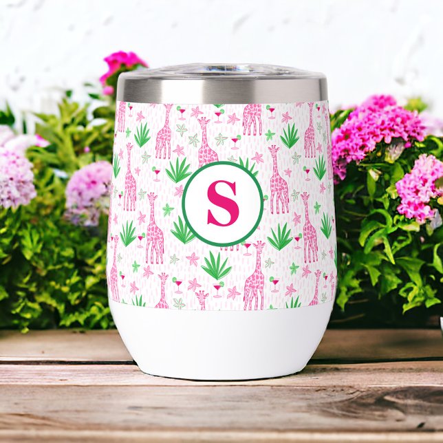 Preppy Giraffes Cosmopolitans Monogram (Von Creator hochgeladen)