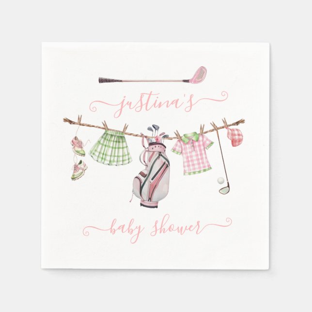 Preppy Girl Golf Baby Duschkabine Serviette (Vorderseite)