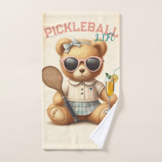 Preppy Girl Teddy Bear Champagne Pickleball Servie