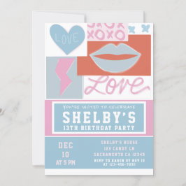 Preppy Girls Geburtstagsparty Einladung