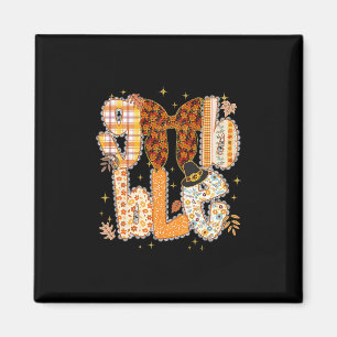 Preppy Gobble Kokette Spitzenschleife Herbst Thank Magnet